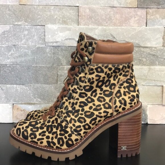 SAM EDELMAN Sade Genuine Calf Hair Lace-Up Boot - Picture 6 of 11